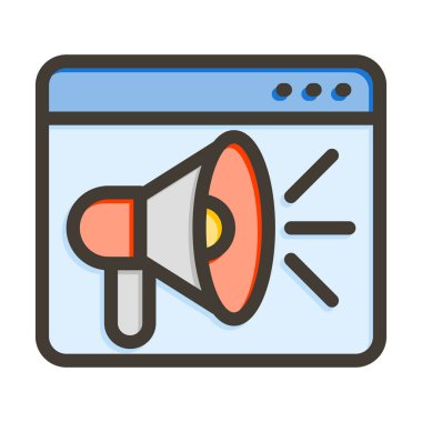 Kişisel ve Ticari Kullanım İçin Renk Simgesi Doldurulmuş Promosyon Vektörü Kalın Çizgisi