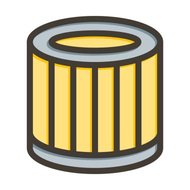 Kişisel ve ticari kullanım için Renk Simgesi Doldurulmuş Hava Filtresi Vektör Kalın Çizgisi