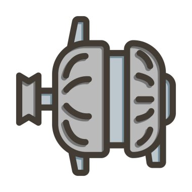 Kişisel ve ticari kullanım için Renk Simgesi Doldurulmuş Jeneratör Vektör Kalın Çizgisi