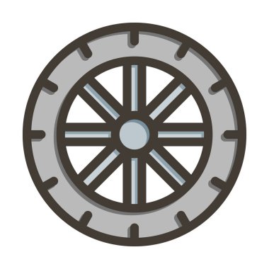 Kişisel ve ticari kullanım için Renk Simgesi Doldurulmuş Kalın Lastik Çizgisi