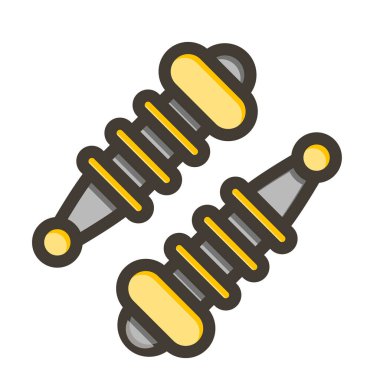 DamperVektör Kalın Çizgisi Kişisel ve Ticari Kullanım için Renk Simgesi Dolduruldu