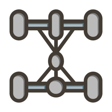 Kişisel ve Ticari Kullanım İçin Renk Simgesi Doldurulmuş ChassicVector Kalın Çizgisi
