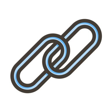 Kişisel ve ticari kullanım için Renk Simgesi Doldurulmuş Bağlantı Vektörü Kalın Çizgisi