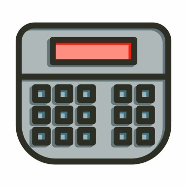 Alarm Sistemi Vektör Kalın Çizgisi Renk Simgesi Kişisel ve Ticari Kullanım İçin