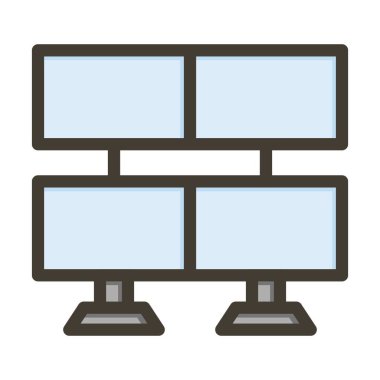 Kişisel ve ticari kullanım için Renk Simgesi Doldurulmuş Vektör Kalın Çizgisini İzler