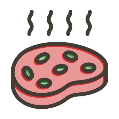 Bozuk Vektör Kalın Çizgisi Kişisel ve Ticari Kullanım İçin Renk Simgesi Dolduruldu