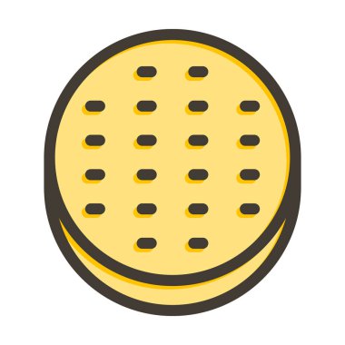 Bireysel ve ticari kullanım için Renk Simgesi Doldurulmuş Pirzolalar Kalın Çizgisi