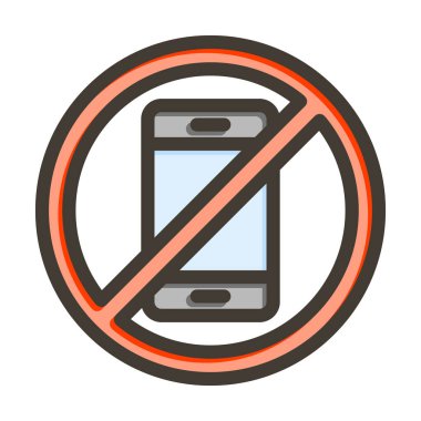 Kişisel ve ticari kullanım için Renk Simgesi Doldurulmuş Telefon Vektörü Kalın Çizgisi Yok