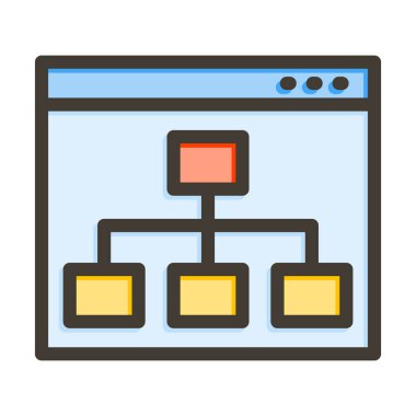 Kişisel ve Ticari Kullanım İçin Renk Simgesi Doldurulmuş Yapı Vektörü Kalın Çizgisi