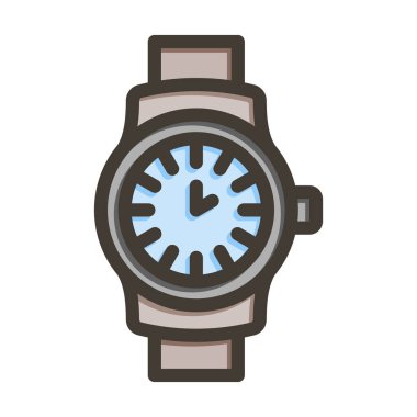 Kişisel ve ticari kullanım için Renk Simgesi Doldurulmuş Vektör Kalın Çizgisini İzle