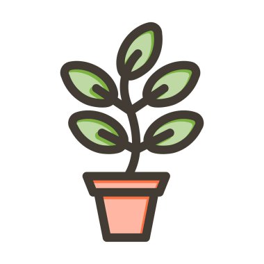 Santral Vektör Kalın Çizgisi Kişisel ve Ticari Kullanım için Renk Simgesi Dolduruldu