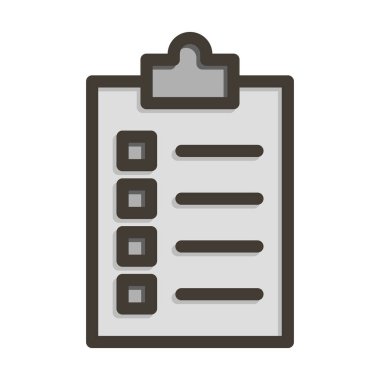 Anket Vektör Kalın Çizgisi Kişisel ve Ticari Kullanım için Renk Simgesi Dolduruldu