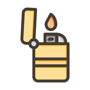 Kişisel ve ticari kullanım için Renk Simgesi Doldurulmuş Daha Hafif Vektör Kalın Çizgisi