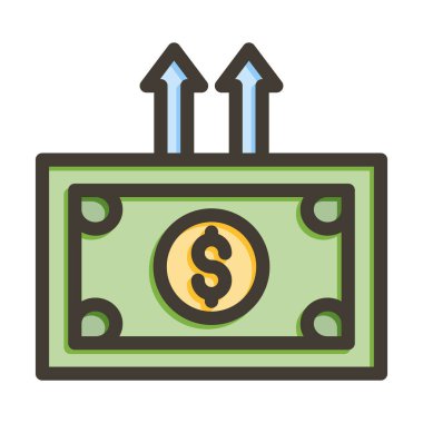 Kişisel ve ticari kullanım için Renk Simgesi Doldurulmuş Vektör Kalın Çizgisi Bağış Topla