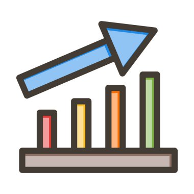 Kişisel ve Ticari Kullanım İçin Renk Simgesi Doldurulmuş Grafik Vektörü Kalın Çizgisi