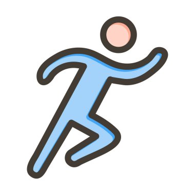 Kişisel ve ticari kullanım için Renk Simgesi Doldurulmuş Vektör Kalın Çizgisi Çalıştırma