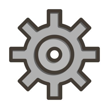 Kişisel ve Ticari Kullanım için Renk Simgesi Doldurulmuş Ayarlar Vektörü Kalın Satırı