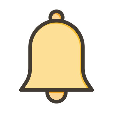 Kişisel ve Ticari Kullanım İçin Renk Simgesi Doldurulmuş Bildirim Vektörü Kalın Çizgisi