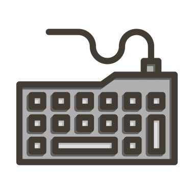 Kişisel ve ticari kullanım için Renk Simgesi Doldurulmuş Klavye Vektörü Kalın Çizgisi