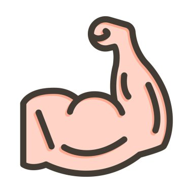 Kişisel ve Ticari Kullanım İçin Renk Simgesi Doldurulmuş Güç Vektörü Kalın Çizgisi