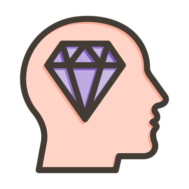 Kişisel ve Ticari Kullanım İçin Renk Simgesi Doldurulmuş Mükemmeliyetçi Vektör Kalın Çizgisi