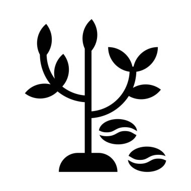 Kişisel ve ticari kullanım için Kahve Ağacı Vektörü Kabartma Simgesi