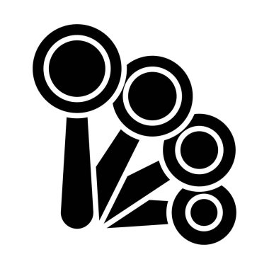 Kişisel ve Ticari Kullanım İçin Kaşık Vektör Kabartma Simgesi Ölçümü