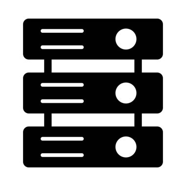 Kişisel ve Ticari Kullanım İçin Sunucu Vektör Kabartma Simgesi