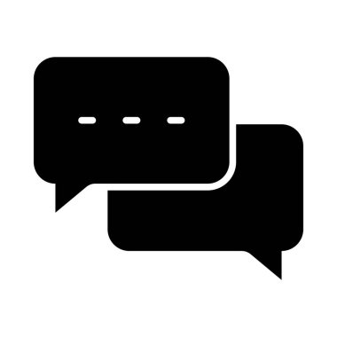 Kişisel ve Ticari Kullanım İçin Sohbet Vektörü Glyph Simgesi