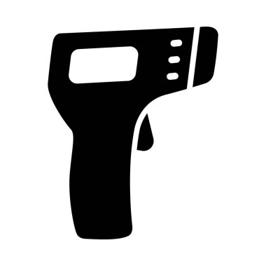 Kişisel ve ticari kullanım için termometre silah vektörü kabartma simgesi