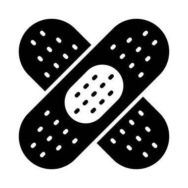 Kişisel ve ticari kullanım için Yaralı Bakım Vektörü Glyph Simgesi