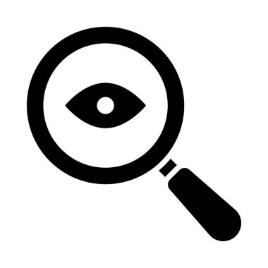 Kişisel ve ticari kullanım için Göz Testi Vektörü Glyph Simgesi