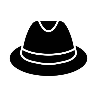 Kişisel ve Ticari Kullanım İçin Panama Şapka Vektörü Kabartma Simgesi