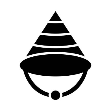 Kişisel ve Ticari Kullanım İçin Konik Şapka Vektörü Kabartma Simgesi