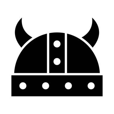 Kişisel ve Ticari Kullanım İçin Viking Miğfer Vektör Sembolü