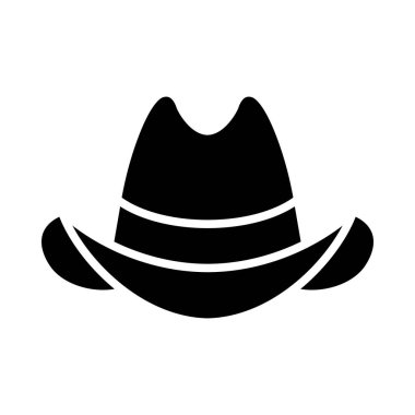 Kişisel ve Ticari Kullanım İçin Kovboy Şapkası Vektör Sembolü