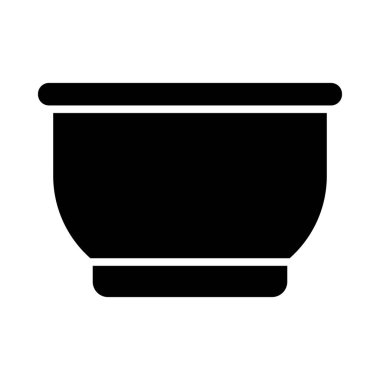 Kişisel ve ticari kullanım için kase vektörü kabartma simgesi