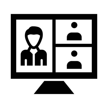 Kişisel ve Ticari Kullanım İçin Video Konferansı Vektör Sembolü