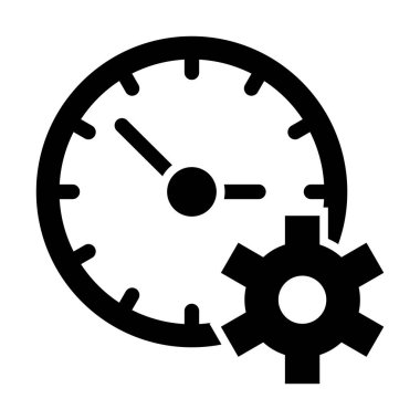 Kişisel ve ticari kullanım için Zaman Yönetimi Vektörü Glyph Simgesi