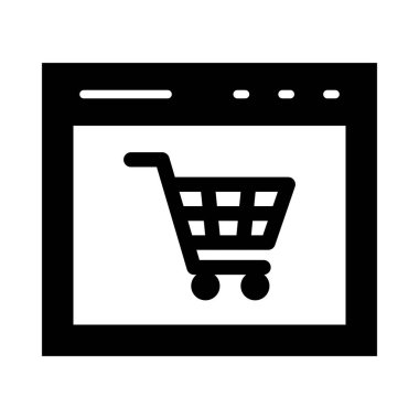 Kişisel ve ticari kullanım için Çevrimiçi İş Vektörü Glyph Simgesi