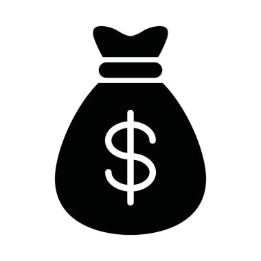 Kişisel ve ticari kullanım için Para Torbası Vektör Kabartma Simgesi