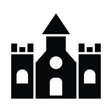 Kişisel ve Ticari Kullanım için Kale Vektörü Kabartma Simgesi