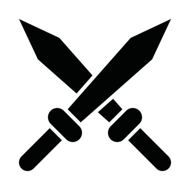Kişisel ve Ticari Kullanım için Kılıç Vektörü Kabartma Simgesi
