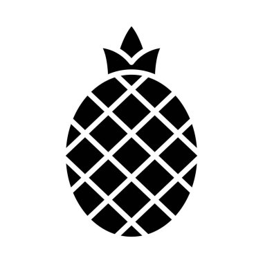 Kişisel ve ticari kullanım için ananas vektörü kabartma simgesi