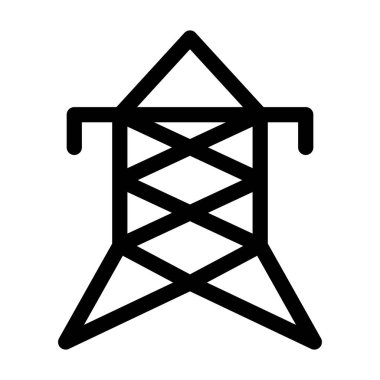 Kişisel ve ticari kullanım için Elektrik Kulesi Vektör Kabartma Simgesi