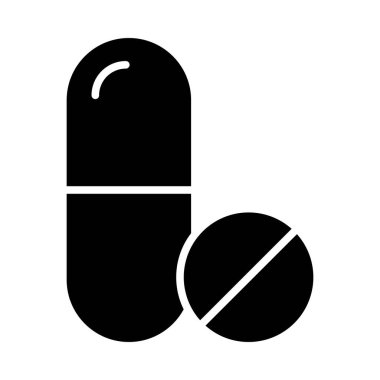 Kişisel ve ticari kullanım için hap Vektörü Kabartma Simgesi