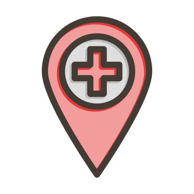 Hidroterapi Vektör Kalın Çizgisi Renk Simgesi Kişisel ve Ticari Kullanım İçin