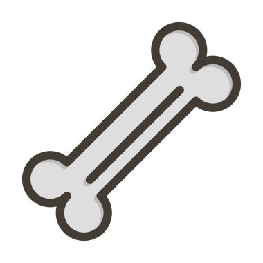 Kişisel ve ticari kullanım için Renk Simgesi Doldurulmuş Kemik Vektörü Kalın Çizgisi