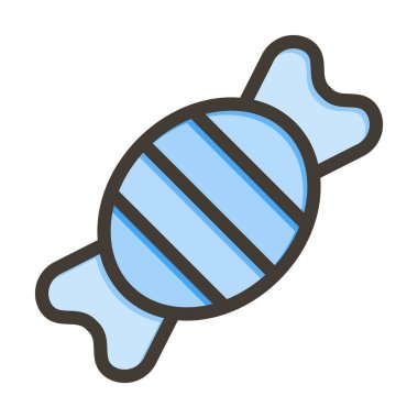 Tatlı Vektör Kalın Çizgisi Renk Simgesi Kişisel ve Ticari Kullanım İçin