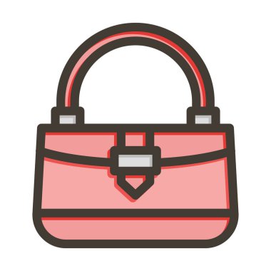 Kişisel ve Ticari Kullanım İçin Renk Simgesi Doldurulmuş Moda Torbası Kalın Çizgisi